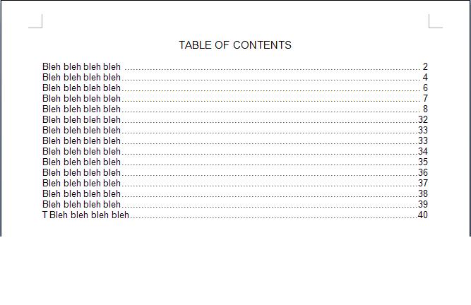 how to make table of contents clickable in word 2011