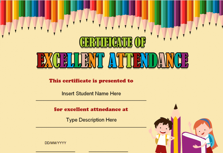 20 Editable Certificate Of Attendance Templates In Ms Word Word Excel Formats 4773