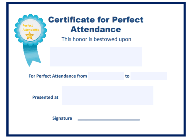 20 Editable Certificate Of Attendance Templates In Ms Word Word Excel Formats 8221