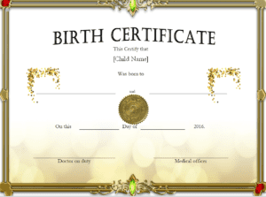 Download 28+ FREE Birth Certificate Templates [WORD & PDF] - Word Excel ...