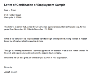 18+ Sample Employment Certificate Templates WORD - Word Excel Formats