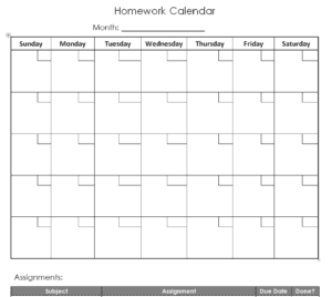 16+ Printable Homework Planner Templates [WORD, EXCEL & PDF] - Word ...