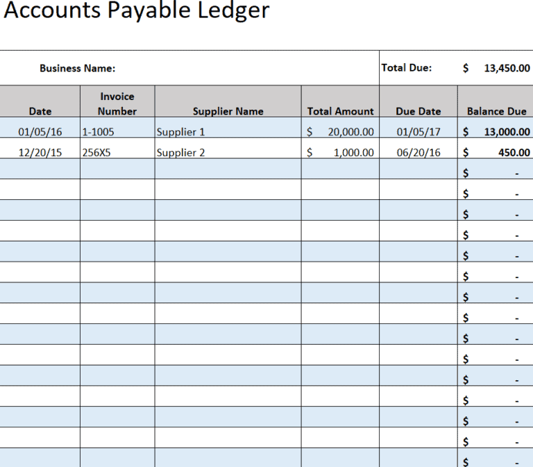 14+ Most Common Accounting Excel Templates - Word Excel Formats