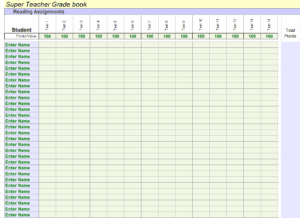 9 FREE Editable Gradebook Templates - Word Excel Formats